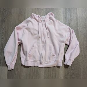 PINK Victoria's Secret Soft Pink Zip-Up Hoodie 🦋- XS - Preloved